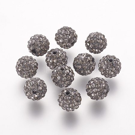 Polymer Clay Rhinestone Beads LS-RB-K050-10mm-C14-1