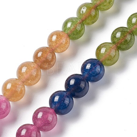 Natural Jade Imitation Tourmaline Beads Strands G-I334-01B-1