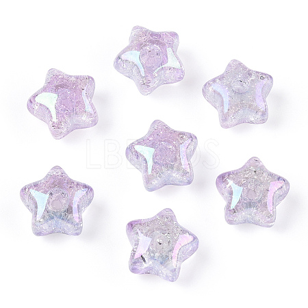 Transparent Crackle Acrylic Beads TACR-S148-03E-1