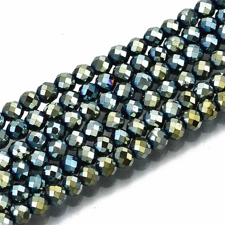 Electroplate Non-magnetic Synthetic Hematite Beads Strands G-T114-60A-03-1