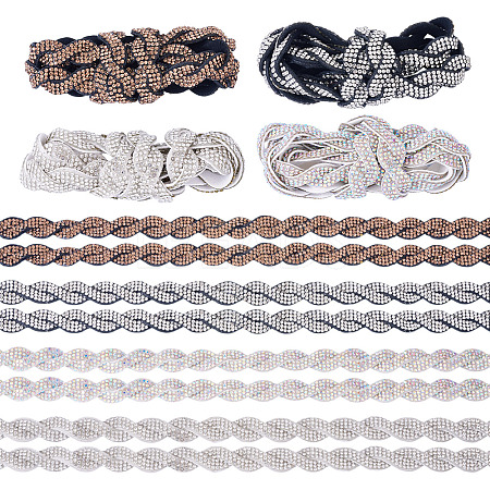 4 Yards 4 Colors Rhinestone Ribbon OCOR-TA0003-12-1