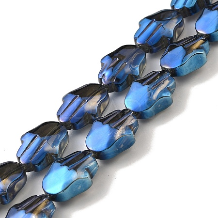 Transparent Electroplate Glass Beads Strands EGLA-F159-FR01-1
