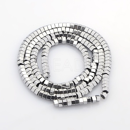 Pentagon Electroplate Non-magnetic Synthetic Hematite Beads Strands G-P046-04A-1