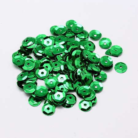 Plastic Paillette Beads X-PVC-A001-6mm-04-1