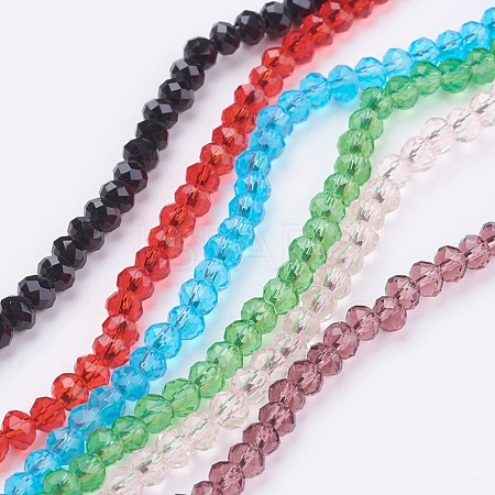 Transparent Glass Beads Strands GLAA-R029-4mm-M-1