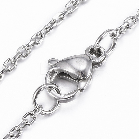 304 Stainless Steel Cable Chains Necklaces NJEW-L450-01P-1