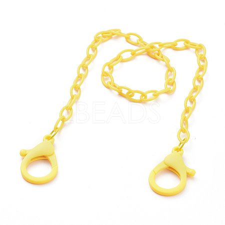 Personalized ABS Plastic Cable Chain Necklaces NJEW-JN03310-04-1