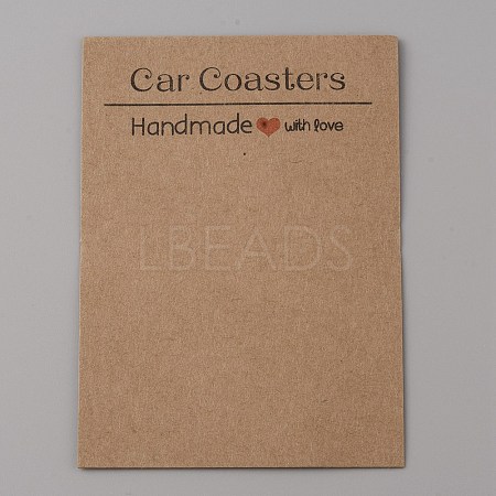 Rectangle Kraft Paper Sublimation Car Coaster Display Cards CDIS-WH0024-18A-02-1