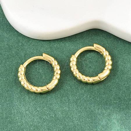Brass Huggie Hoop Earrings KK-CBA8324-18D-G-1