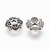 4-Petal Tibetan Style Alloy Flower Bead Caps LS-TIBE-S222-AS-NR-2
