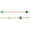 Glass Faceted Round Beaded Chains CHS-N003-07-4