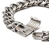 304 Stainless Steel Cuban Link Chain Bracelet NJEW-D050-02J-P-2