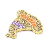 Rack Plating Brass Cubic Zirconia Pendants KK-D031-07G-02-3