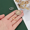 2Pcs 2 Colors Rhodium Plated 925 Sterling Silver Micro Pave Clear Cubic Zirconia Twister Clasps FIND-PH0018-35B-3