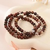 Natural Red Jasper Bead Stretch Bracelets BJEW-K212-A-012-1