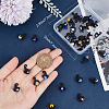 40Pcs Handmade Evil Eye Lampwork Round Pendants PALLOY-SC0004-18-3