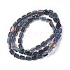 Electroplate Glass Beads Strands EGLA-L042-HP01-2