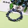 Natural Lapis Lazuli Chip Beads Stretch Bracelets BJEW-JB05765-06-4