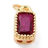 Real 18K Gold Plated Brass Inlaid Cubic Zirconia Charms X-ZIRC-L100-075G-04-2