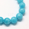 Natural Dyed Yellow Jade Gemstone Bead Strands G-R271-6mm-Y05-2