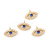 Brass Micro Pave Cubic Zirconia Charms X-ZIRC-G169-07G-1