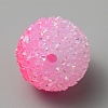 Frosted Acrylic Beads MACR-WH0007-91G-2