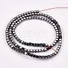 Non-magnetic Synthetic Hematite Beads Strands G-J172-3x3mm-04-2