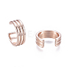 Brass Cuff Earrings EJEW-I249-12RG-2
