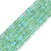 Frosted Transparent Glass Beads Strands X-FGLA-M002-01F-1