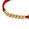Adjustable Brass Beads Cord Bracelets BJEW-JB06652-3