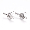 Rack Plating Brass Stud Earring Findings LS-KK-L198-006P-1