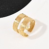 304 Stainless Steel Cuff Open Rings for Women RJEW-H255-01G-06-2