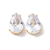 Brass Clear Cubic Zirconia Cabochons STAS-M294-30D-1