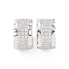 Brass Micro Pave Clear Cubic Zirconia Beads KK-E068-VC483-2
