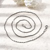 2MM Unisex 304 Stainless Steel Rope Chain Necklaces NJEW-P395-16P-1