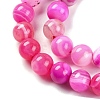 Natural Striped Agate/Banded Agate Beads Strands G-H037-A02-02-4