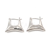 Brass Bag Shape Hoop Earrings for Women EJEW-E275-07P-1