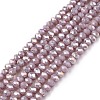 Electroplate Glass Beads Strands EGLA-A044-P1mm-B13-1