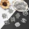60Pcs 30 Styles Tibetan Style Zinc Alloy Multi-Strand Links FIND-CJ0003-63-5