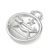 12 Constellations 304 Stainless Steel Pendants STAS-F354-01P-09-2