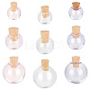   9 Sets 9 Style Transparent Glass Bottles Pendants Small DIY Bottles with Cork AJEW-PH0011-15-1