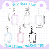 6Pcs 6 Colors Portable Travel Transparent Plastic Zipper Bags with Alloy Clasps ABAG-GA0001-29A-2