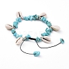 Adjustable Nylon Thread Braided Bead Bracelets BJEW-JB04951-05-2