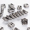 Brass Rhinestone Spacer Beads RB-A013-6x6-01B-NF-1