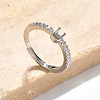 S925 Sterling Silver Adjustable Letter Rings for Women RJEW-M068-01P-U-1