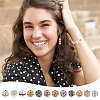 96Pcs 12 Colors Brass Rhinestone Beads KK-PH0011-02-6