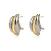 304 Stainless Steel Two Tone Stud Earrings FS-WG8A1D7-01-1