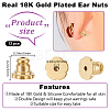 12Pcs Brass Ear Nuts KK-BBC0016-30G-2