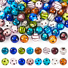 64Pcs 16 Styles Handmade Lampwork Beads LAMP-TA0001-59C-1