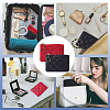 2Pcs 2 Colors Rhombus Pattern PU Leather Zip Pouches ABAG-CP0001-05-5